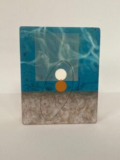 Compositie met witte en oranje stip (kopie)